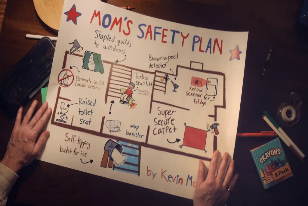 Adult Kevin McCallister preparing his mom’s home for the holidays, highlighting the importance of in‑home support so older adults can stay safe and independent.